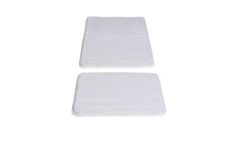 MİNO KAYDIRMAZ TABAN İKİLİ BANYO PASPASI, BEYAZ, 60X100-50X60