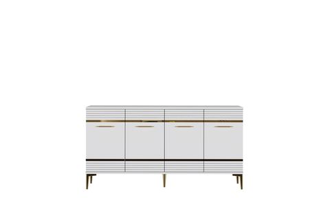 MAYA ÇOK AMAÇLI DOLAP, KONSOL, 150 CM, BEYAZ ALTIN