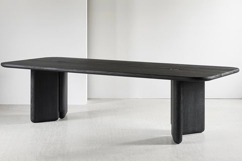 GAJAH BASQUE YEMEK MASASI, SİYAH, 215X100