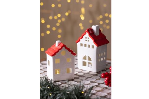 THE MİA DEKORATİF LED IŞIKLI EV BİBLO, 10X7X16 CM