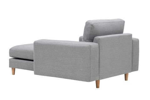 MERLİN DAYBED, KALIN KOL, NATUREL AYAK, KETEN KUMAŞ, GRİ