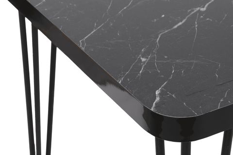 LANSE MASA VE TEL SANDALYE TAKIMI, SİYAH 120X70