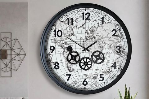 MUYİKA ATLAS DUVAR SAATİ, PRİ ÇARKLI, 55 CM