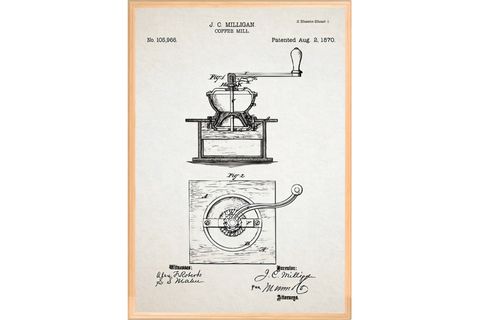 VINTAGE COFFEE TABLO SETİ,  CUPS 1, 50X70