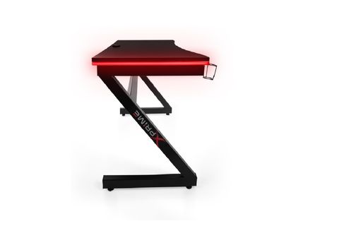 XPRİME MARKUS RGB LEDLİ OYUNCU MASASI, KIRMIZI