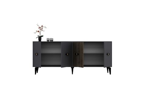 CHERRYCT KONSOL, 180 CM, ANTRASİT CEVİZ