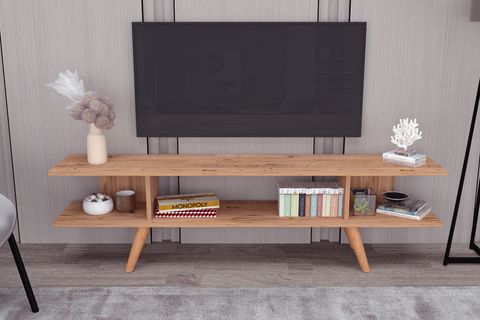 EKO TV SEHPASI, AHŞAP AYAKLI, ATLANTİK ÇAM 160 CM