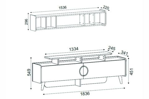 EXCLUSİVE SKY TV ÜNİTESİ, CEVİZ