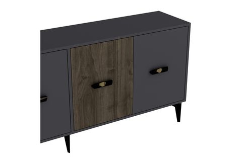 CHERRYCT KONSOL, 180 CM, ANTRASİT CEVİZ