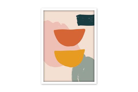 ABSTRACT SHAPES-14 ÇERÇEVELİ POSTER PANO 50X70