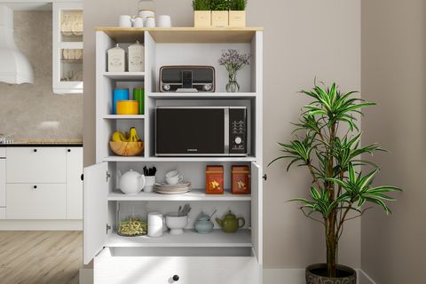 LUMERA KAHVE KÖŞESİ AİRFRY DOLABI, 2 KAPAKLI 1 ÇEKMECELİ