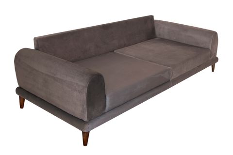 NERO KADİFE ÜÇLÜ KOLTUK, KOYU GRİ