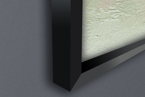 ÇERÇEVELİ EL YAPIMI TRAVERTEN DOKULU TABLO, SOYUT MATİS