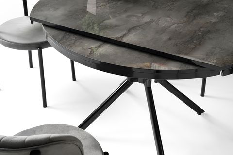 BADE BETA MUTFAK MASASI TAKIMI, 4 SANDALYELİ, GRİ, 73X120 CM