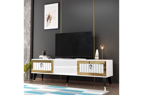 LİDYACT TV STANDI, BEYAZ ALTIN