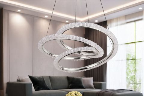 DİDAR LED AVİZE, KROM, 50 CM