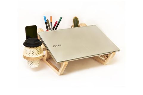 TUFETTO WOCOO AHŞAP LAPTOP STANDI, BEJ