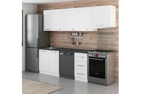 MİNAR 255 CM MUTFAK DOLABI BEYAZ 255 B12