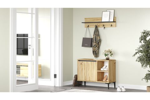 YURUDESİGN ARİSTO AYAKKABILIK PORTMANTO VESTİYER ASKILIK KEÇE ANTRASİT AR11-KA