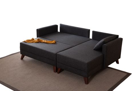 GLORİA MİNİ KÖŞE KOLTUK, ANTRASİT, SAĞ KÖŞE