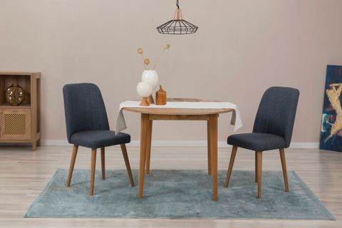 VİNA AÇILIR YUVARLAK MUTFAK MASA TAKIMI, ATLANTİK LACİVERT