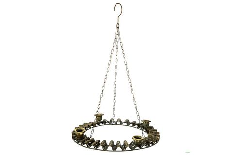 ESKİTME METAL OVAL MUMLUK,  DÖRTLÜ, 38X5