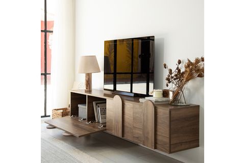 NEW LİNE DUVAR TV ÜNİTESİ, CEVİZ