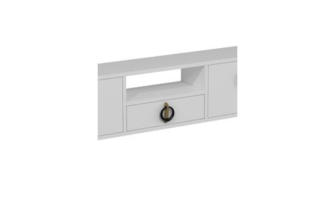 DROPDD TV SEHPASI, BEYAZ ALTIN SİYAH DUVARA MONTAJ, 1320DROPDD 32