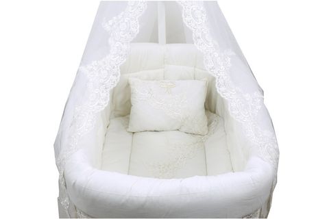 BEBETTİ GENİŞ GÜPÜRLÜ SALLANIR BEŞİK, BEYAZ, 60X90