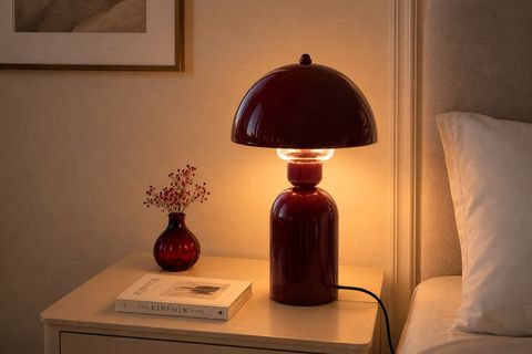 EVLİGHT ELİT ABAJUR, BORDO, 35 CM