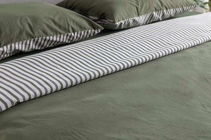 Luna Cosy Dubbelzijdige Beddengoedset, 3 Stuks, 200x220 cm, Kaki