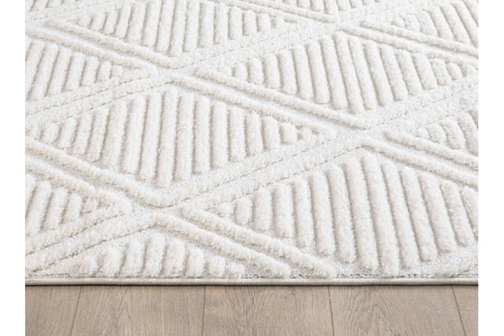 Sidonie Elite Machinetapijt met Franjes, 80x150 cm, Creme