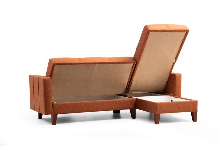 Polia Hoekbank en Fauteuil, Steenrood