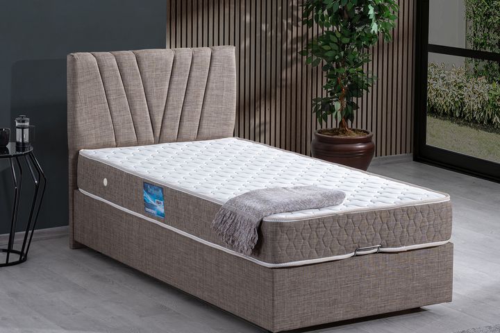 Francisco Boxspringbedset, 90x200 cm, Lichtbruin