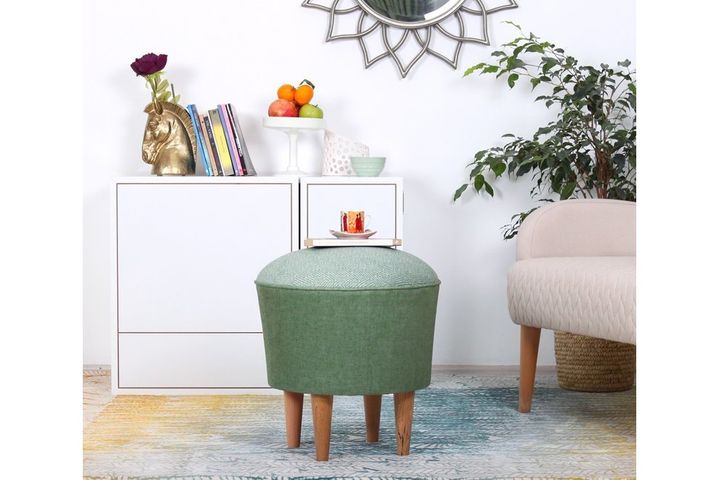 Sandy Poef met Houten Poten, Groen