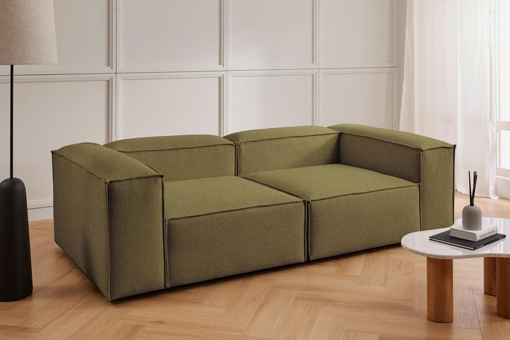 Frid Linnen 2-Zitsbank, Oliegroen