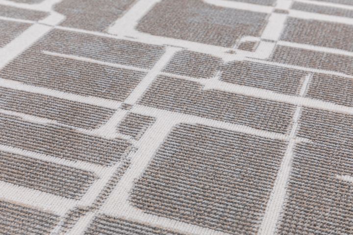 Nishi Machinetapijt, 80x150 cm, Grijs