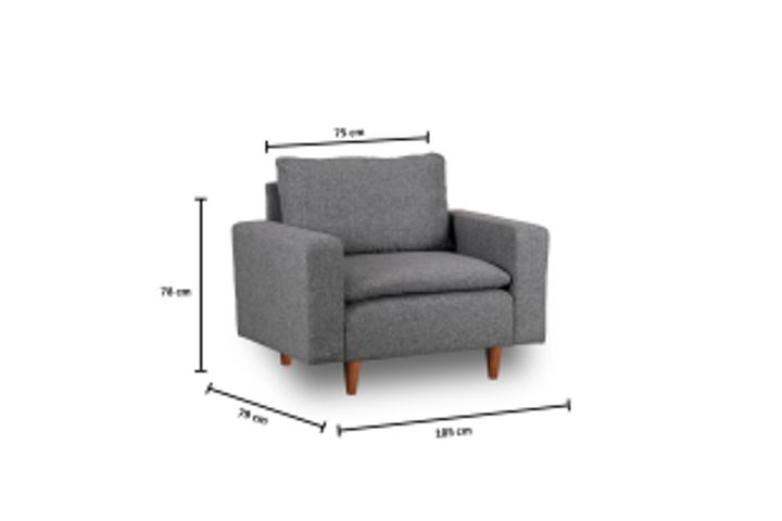Pafu Lungo Fauteuil, Grijs