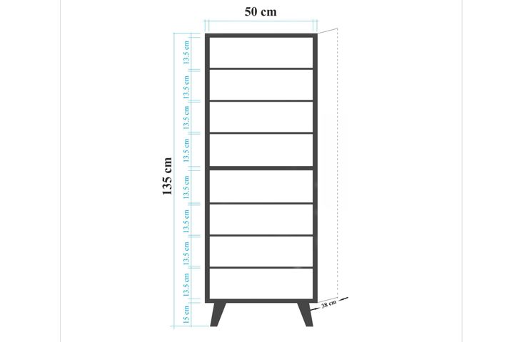 Ironbridge Schoenenkast met Vierkant Patroon, Veelkleurig