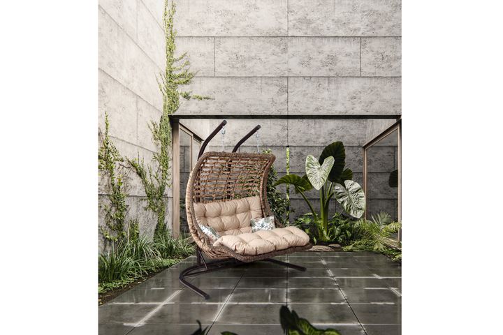 Eldorado Hangstoel voor 2 Personen, Beige