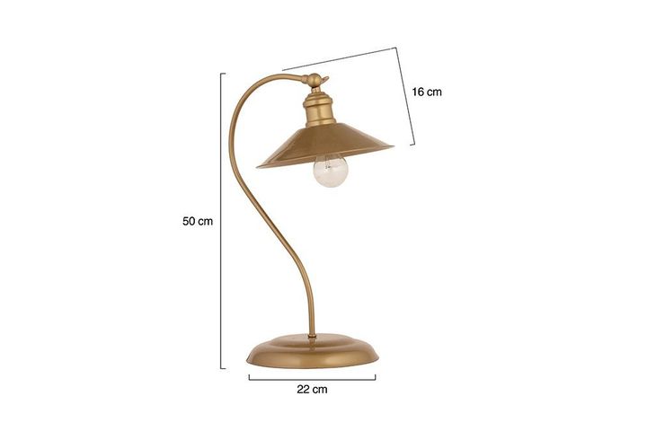 Vaud Tafellamp, Mat Goud