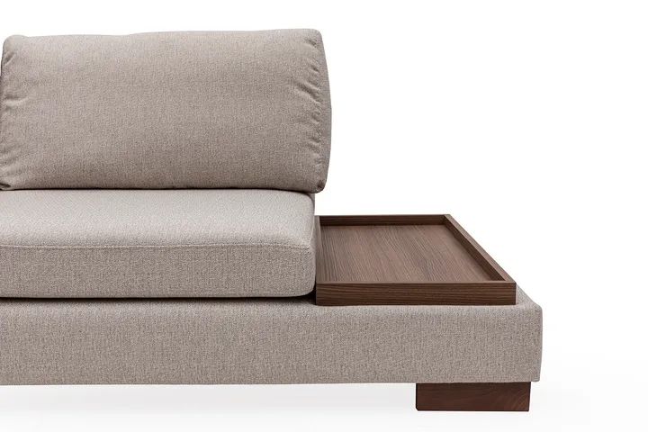 Tulip Hoekbank Rechts, Creme (Zonder pouf)