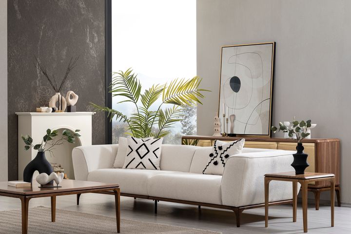 Lotus Plus 4-Zitsbank, Wit