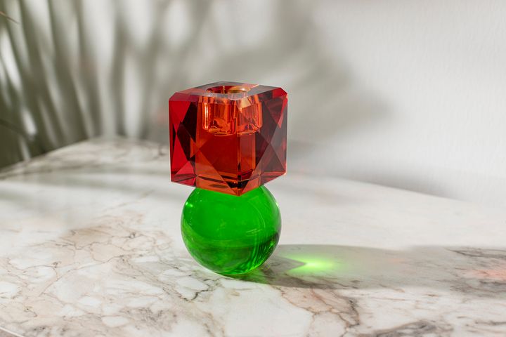 Moena Sparkle Kandelaar, Oranje en Groen, 07