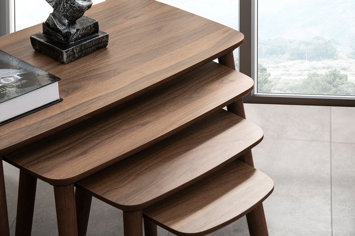 Luci Zettafels, 4 Stuks, Walnoot