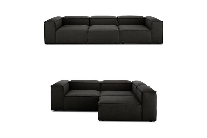 Frid Linnen 3-Zitsbank, Antraciet