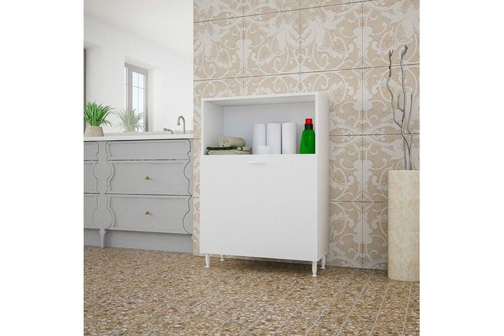 Eucalyptus Badkamermeubel met Wasmand