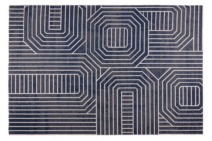 Natsu Machinetapijt, 80x150 cm, Blauw