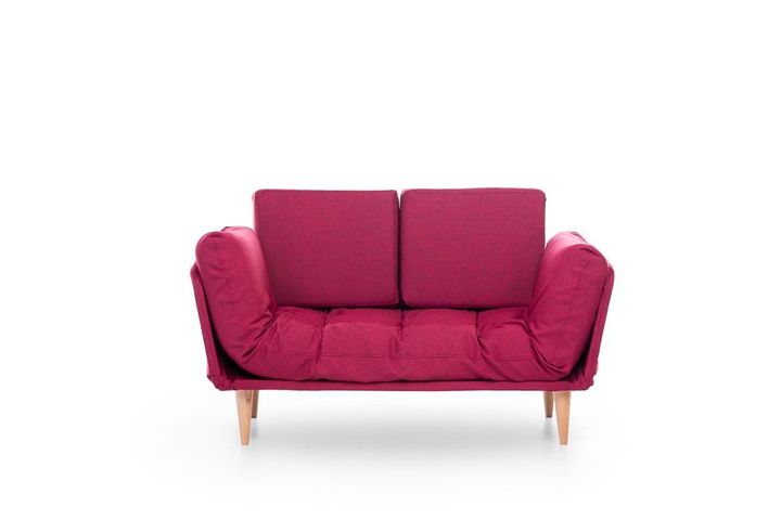 Futon Nina 2-Zitsbank, Bordeauxrood