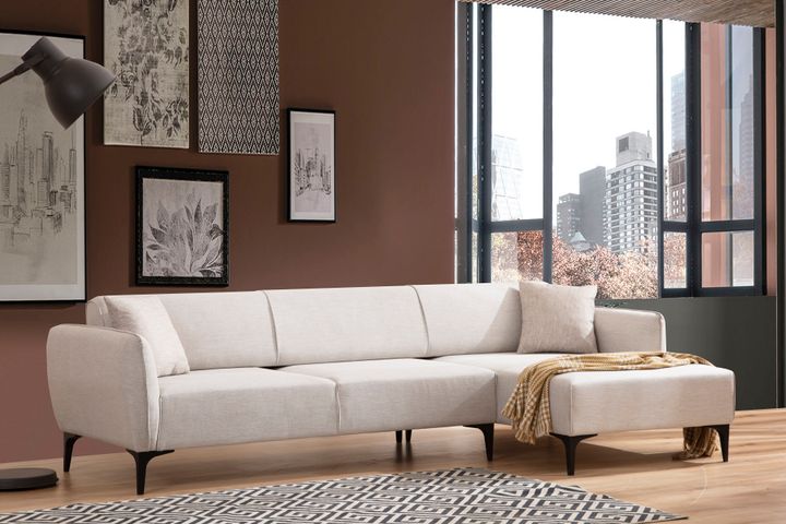 Bellisimo Hoekbank Rechts, Creme